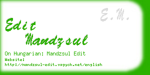 edit mandzsul business card